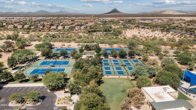 aerial view featuring a mountain view