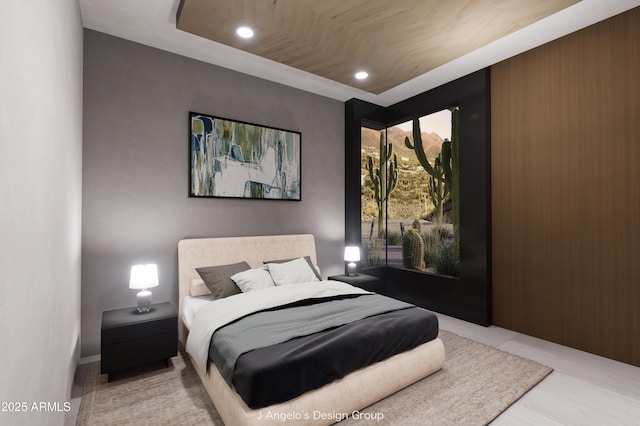 bedroom featuring recessed lighting