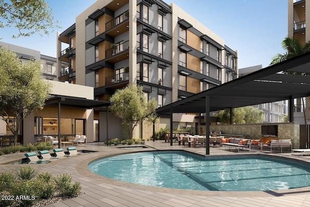 19355 N 73rd Way Unit 4002, Scottsdale, AZ 85255 - community pool featuring a patio and an outdoor living space