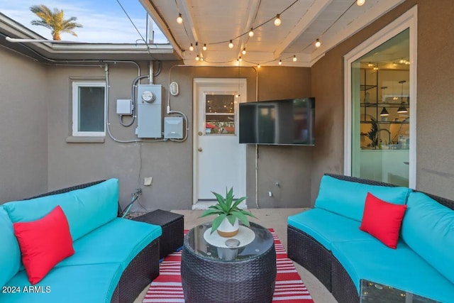 view of patio with an outdoor hangout area
