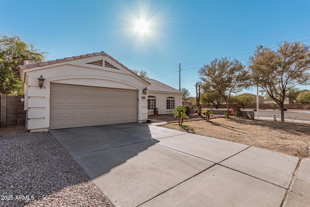 view of front facade with a garage