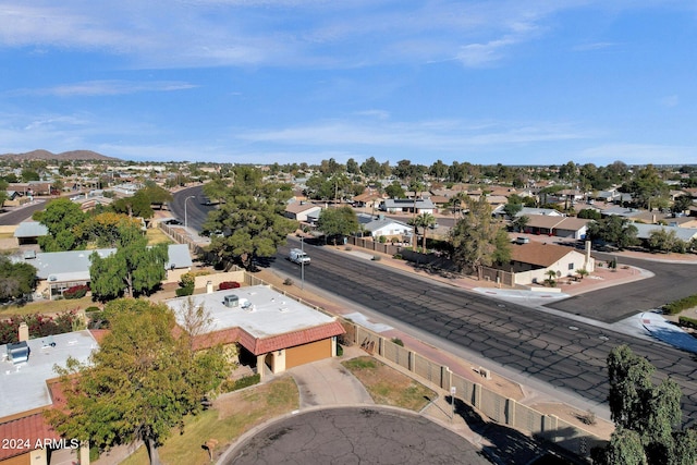 bird's eye view featuring a mountain view