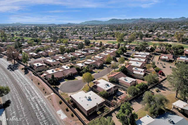 bird's eye view featuring a mountain view