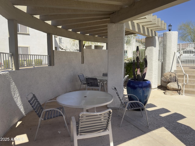 view of patio / terrace featuring outdoor dining space