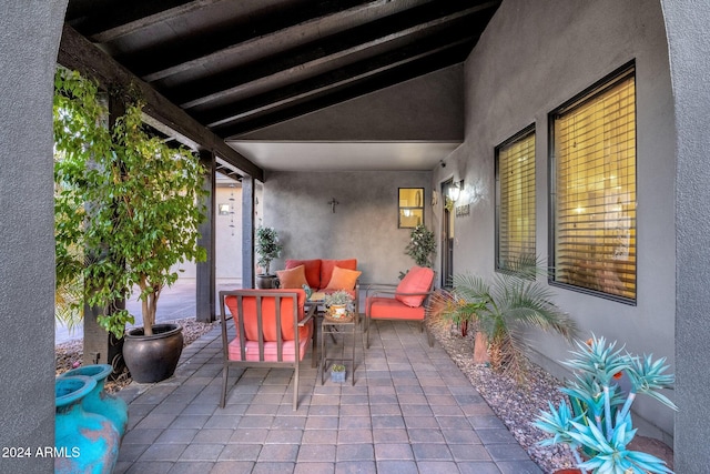 view of patio / terrace with an outdoor living space