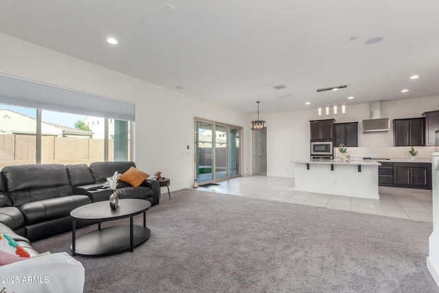 view of carpeted living room