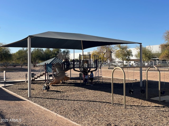 view of jungle gym