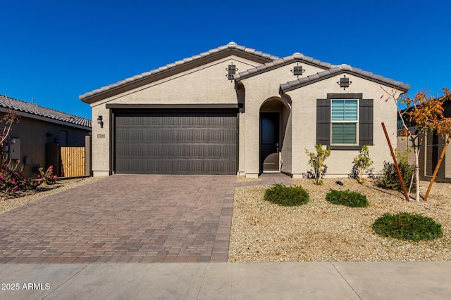 view of front of home featuring a garage