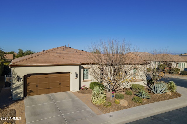 view of front facade with a garage