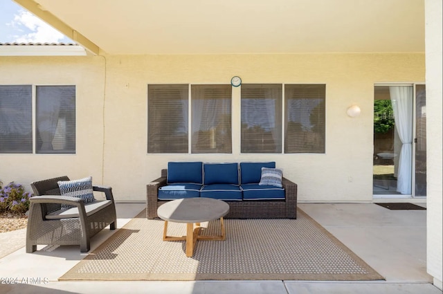 view of patio / terrace featuring an outdoor living space