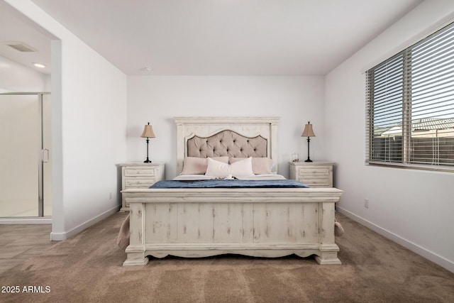 bedroom with carpet floors
