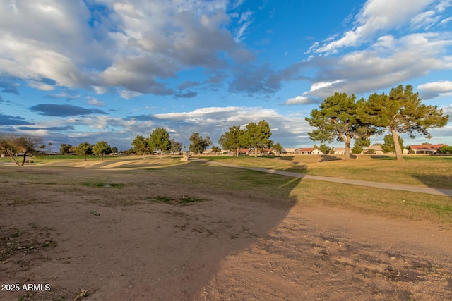 view of community featuring a yard