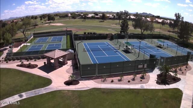 drone / aerial view with golf course view