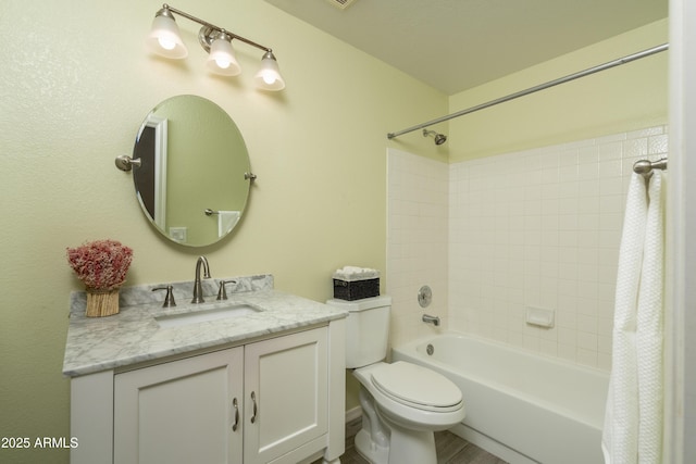 12044 S 45th St, Phoenix, AZ 85044 - full bathroom with toilet, vanity, and shower / bath combo with shower curtain