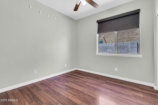 4323 S Ranger Trl, Gilbert, AZ 85297 - unfurnished room featuring wood finished floors, a ceiling fan, and baseboards
