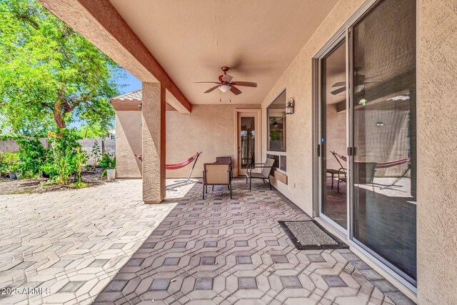 4323 S Ranger Trl, Gilbert, AZ 85297 - view of patio / terrace with a ceiling fan