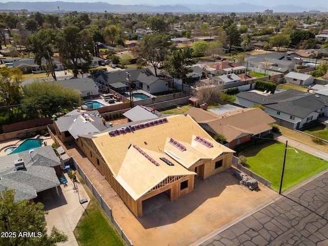 drone / aerial view featuring a residential view