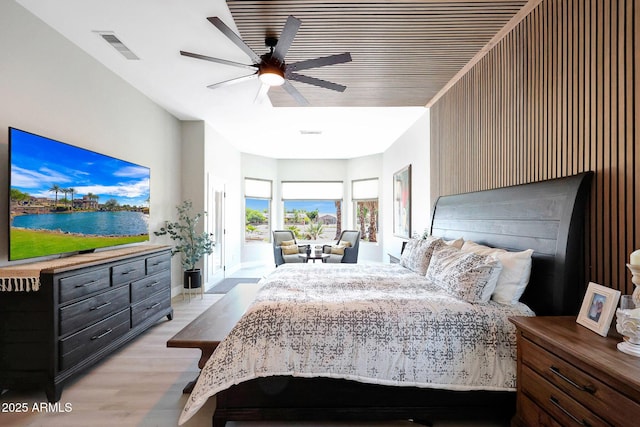 19745 N Mountain Sage Ln, Surprise, AZ 85374 - bedroom featuring light wood finished floors and ceiling fan