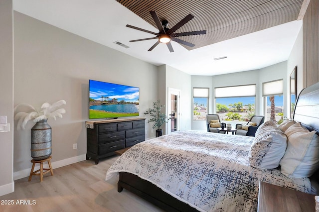 19745 N Mountain Sage Ln, Surprise, AZ 85374 - bedroom featuring light wood-type flooring and a ceiling fan
