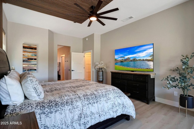 19745 N Mountain Sage Ln, Surprise, AZ 85374 - bedroom featuring light wood-style flooring and a ceiling fan