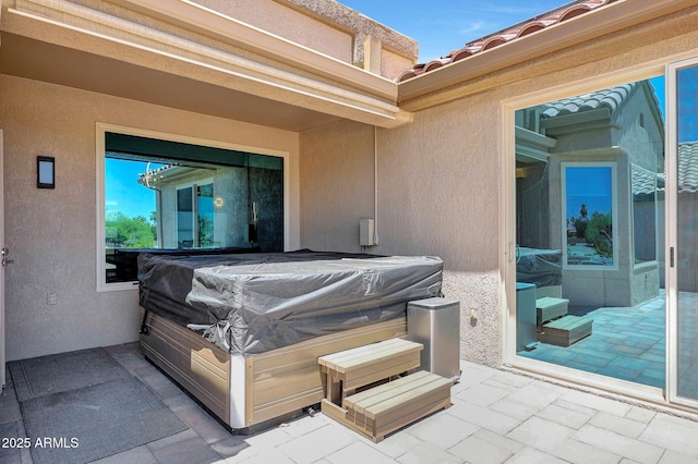 19745 N Mountain Sage Ln, Surprise, AZ 85374 - view of patio / terrace featuring a hot tub