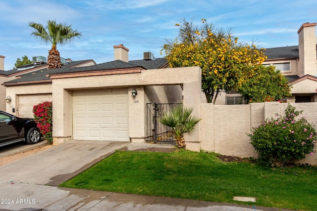 view of front facade with a garage