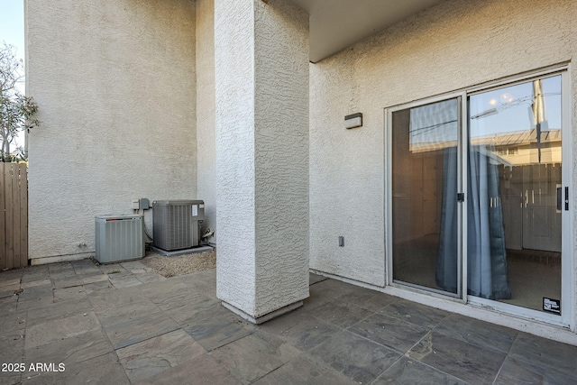 view of patio / terrace featuring central AC