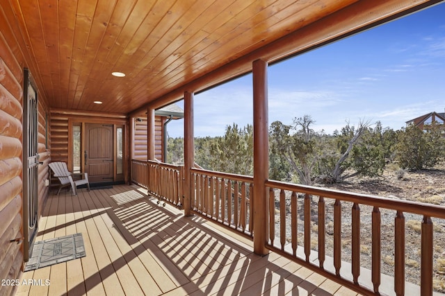 view of wooden deck