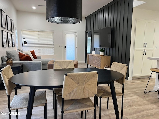 dining room featuring light hardwood / wood-style floors