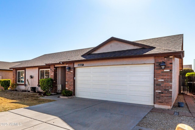 ranch-style house with a garage