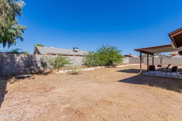 view of yard featuring a patio area