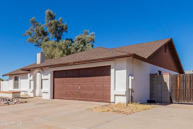 view of single story home