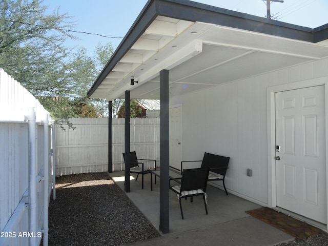 view of patio with fence