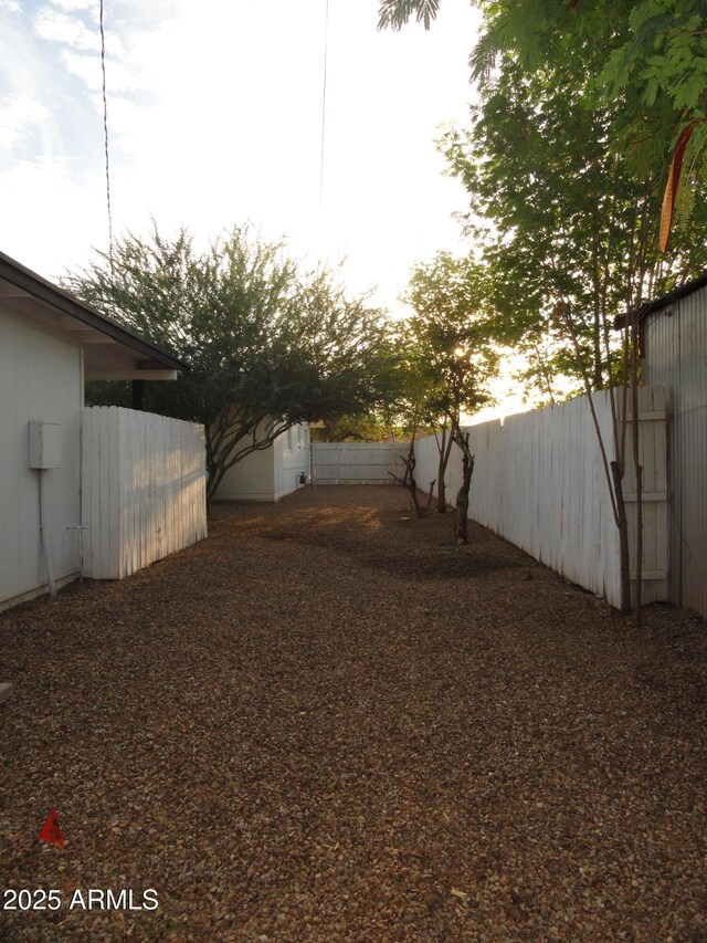 view of fenced backyard