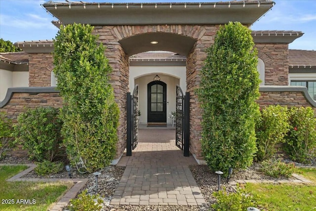 view of doorway to property