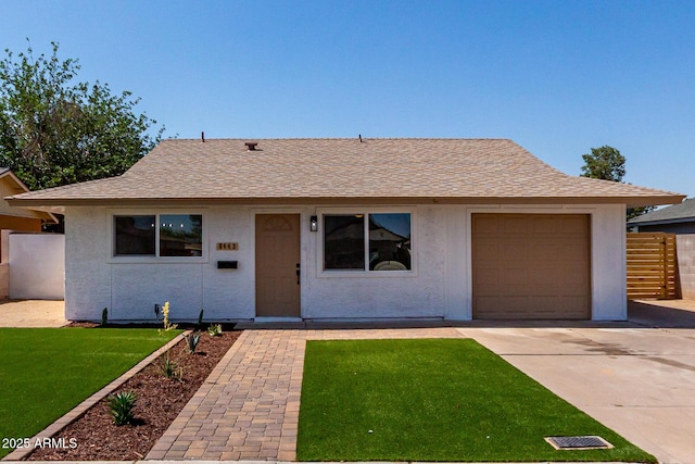 2443 E Randall Dr, Tempe, AZ 85288 - ranch-style house featuring driveway, a garage, and roof with shingles
