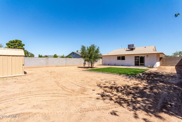 2443 E Randall Dr, Tempe, AZ 85288 - fenced backyard with central AC unit