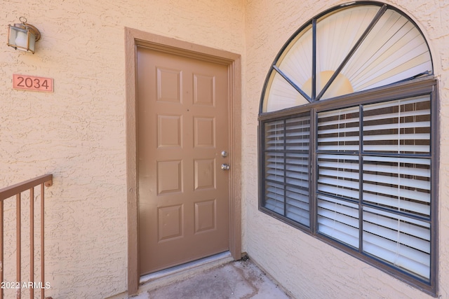 view of exterior entry