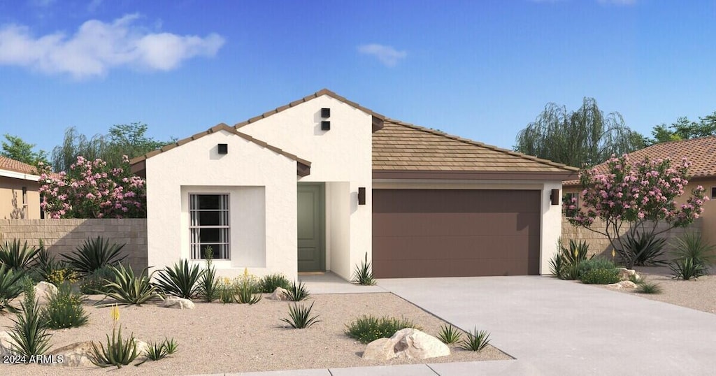 view of front facade with a garage