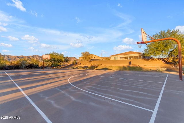 view of basketball court with community basketball court