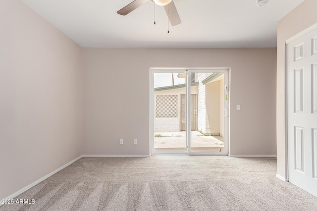 9803 N 40th Dr, Phoenix, AZ 85051 - spare room featuring carpet, ceiling fan, baseboards, and a smoke detector