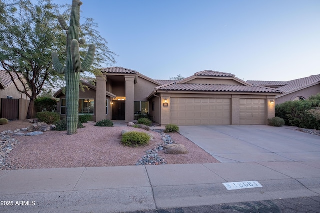 view of front of home featuring a garage