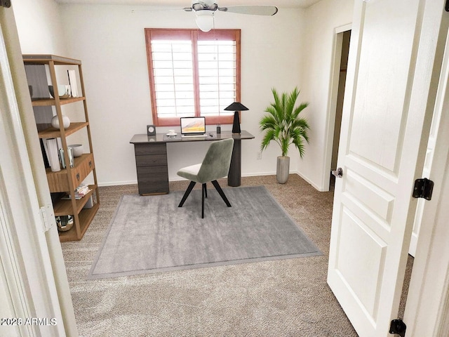 home office with carpet