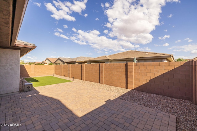 view of patio featuring a fenced backyard