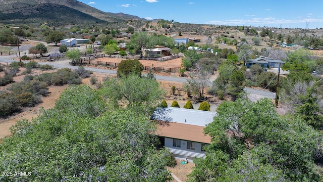 9495 E Marilyn Ln, Dewey, AZ 86327 - aerial view of property and surrounding area featuring a mountain backdrop