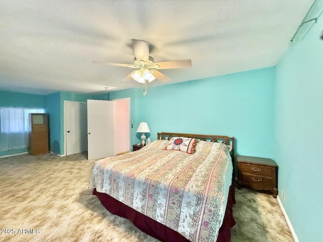 9495 E Marilyn Ln, Dewey, AZ 86327 - bedroom featuring carpet floors, ceiling fan, and baseboards