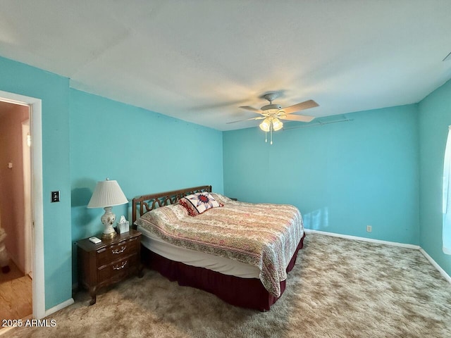 9495 E Marilyn Ln, Dewey, AZ 86327 - bedroom featuring carpet flooring, a ceiling fan, and baseboards