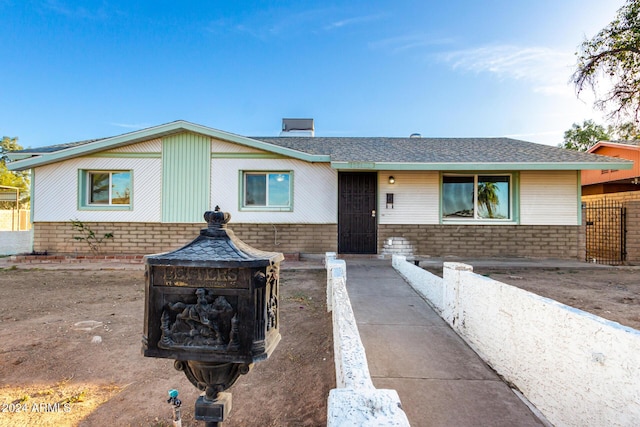 view of ranch-style house