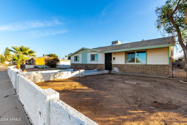 view of ranch-style house