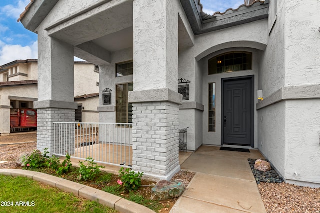 view of doorway to property